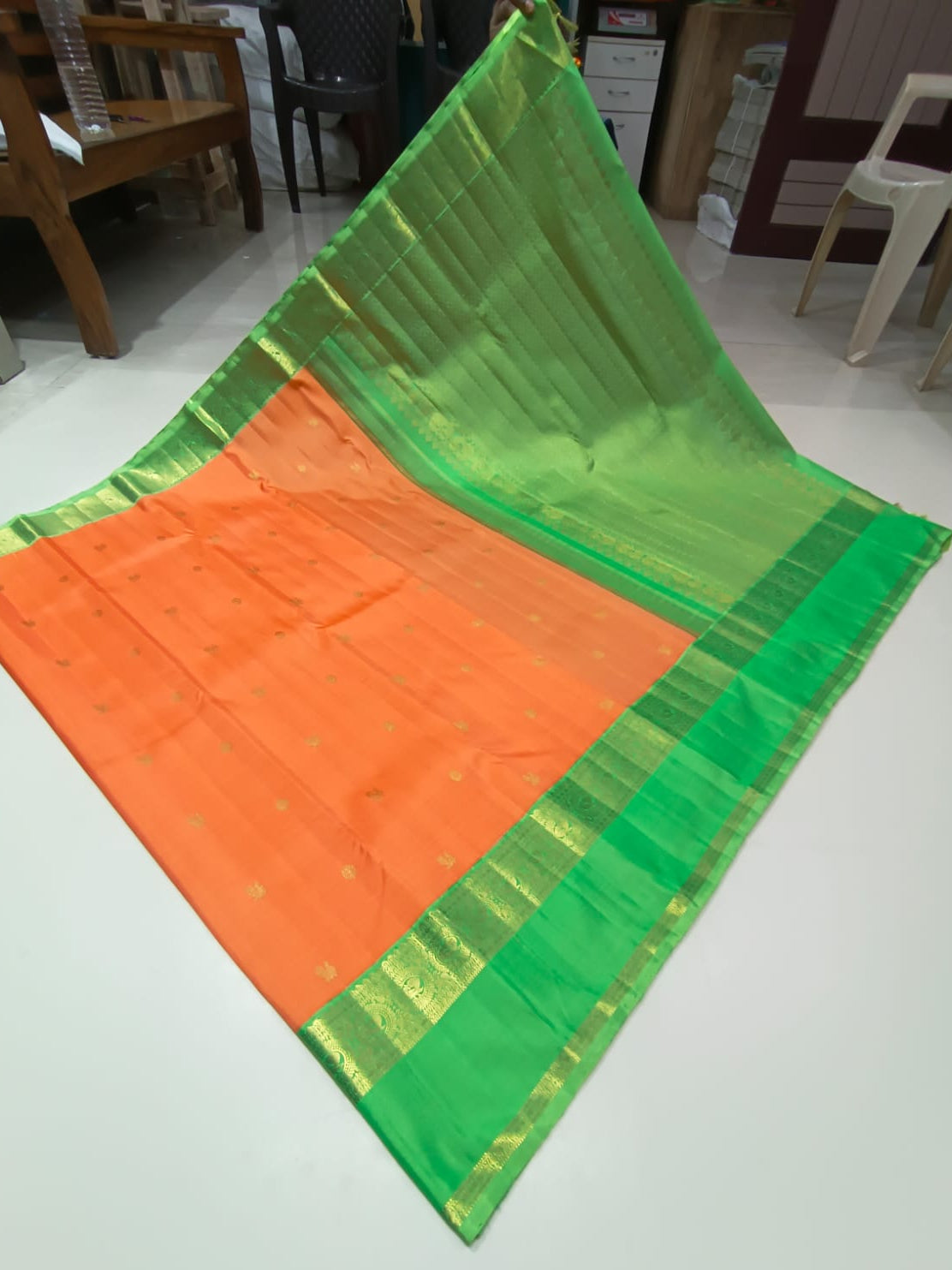 Silk Handloom Weaving Double Warp Koravai Rich Pallu Saree