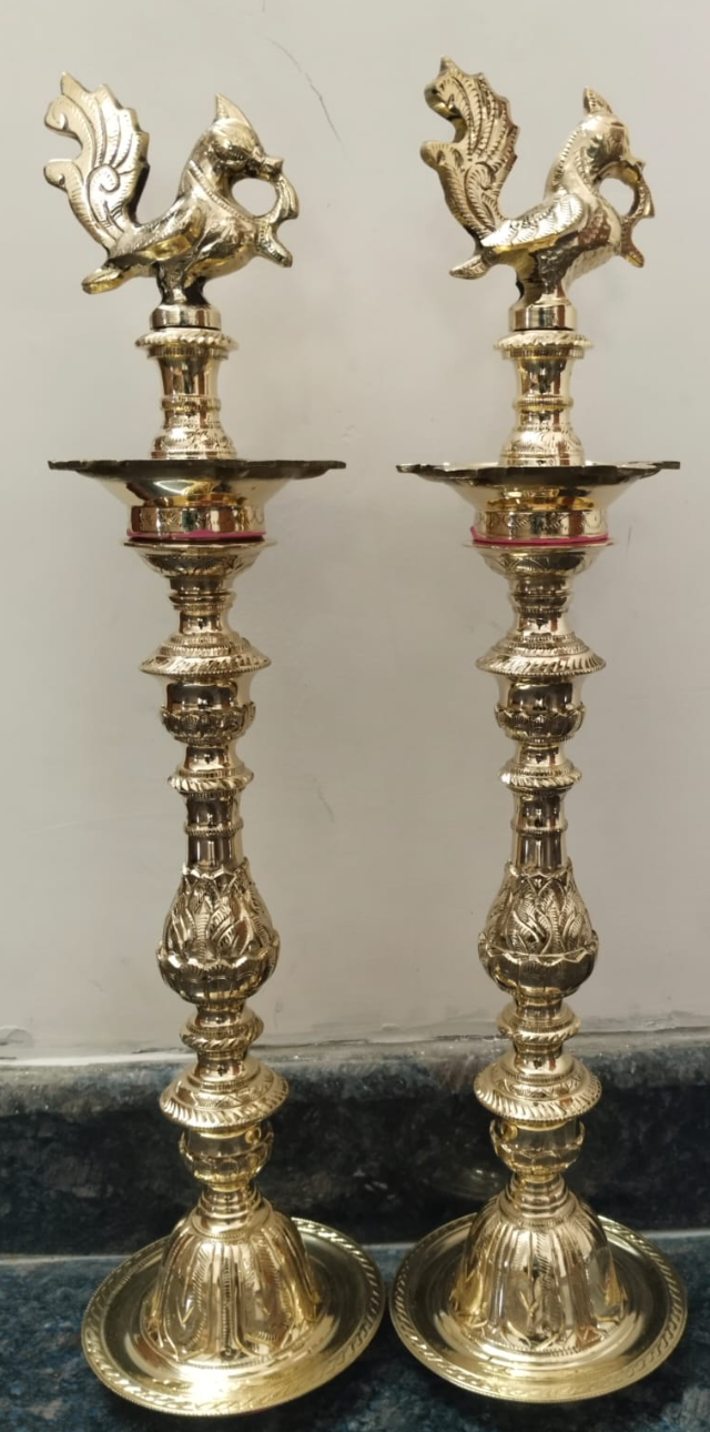 Peacock Model Kuththu Vilakku