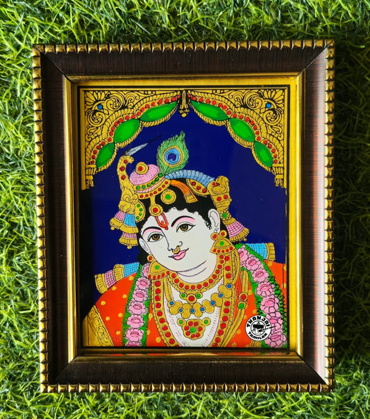 Divine Bala Krishna Tanjore Painting