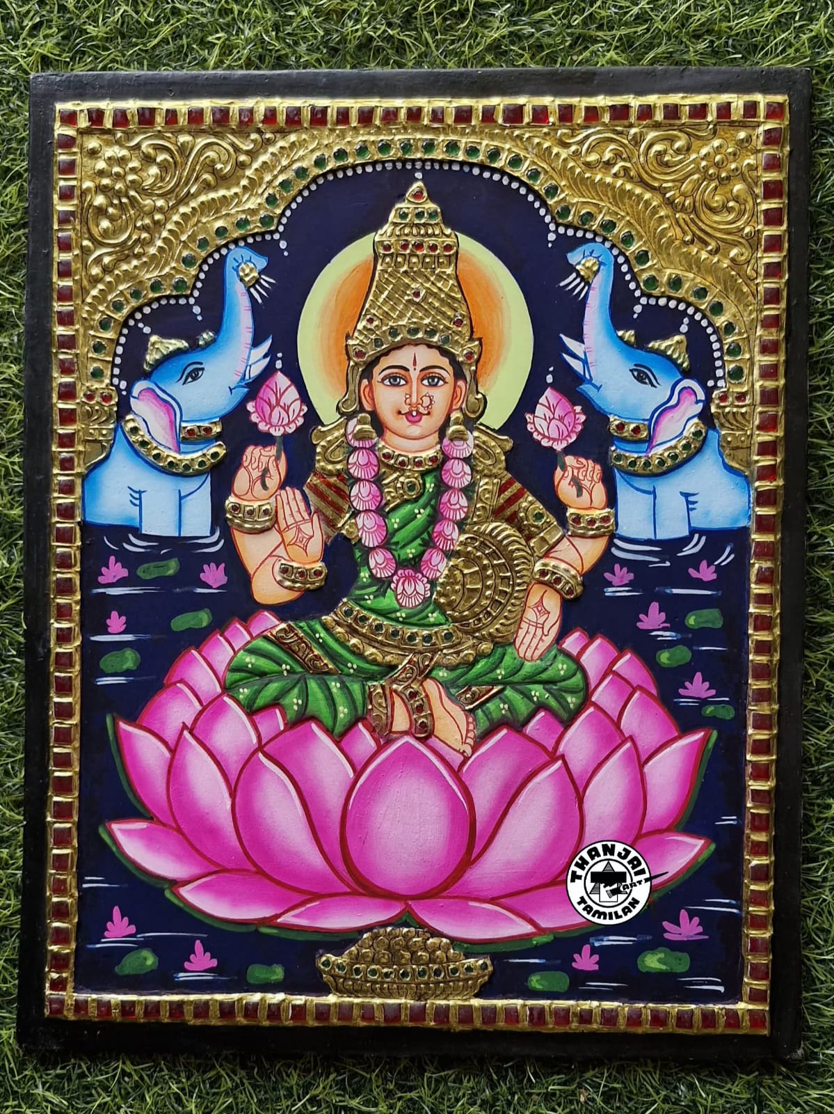 Gajalakshmi Tanjore Painting
