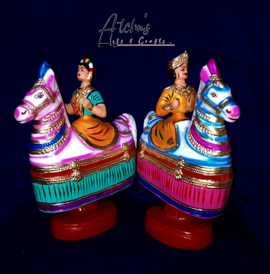 Raja-Rani (King and Queen) Poikkal Kuthirai (dummy horse) dancing dolls
