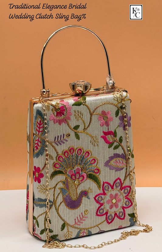 Indian now Bridal wedding Bucket clutch sling bag