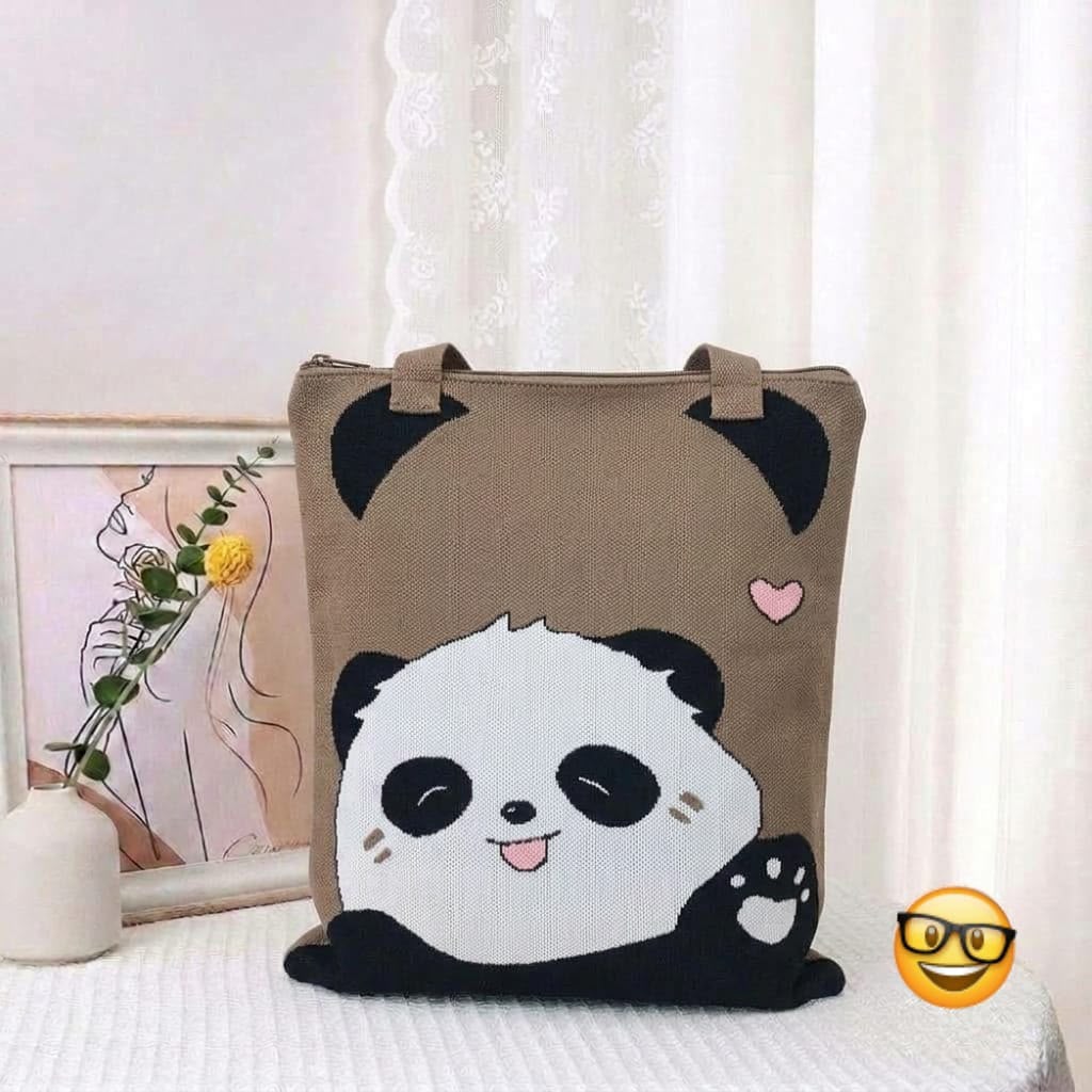 Korean style knitted Tote