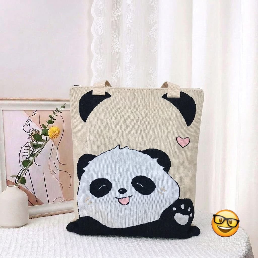 Korean style knitted Tote