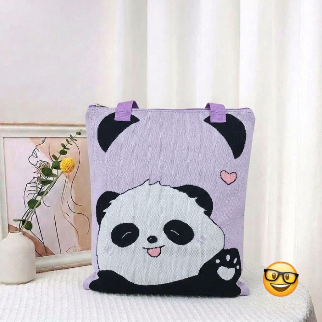 Korean style knitted Tote